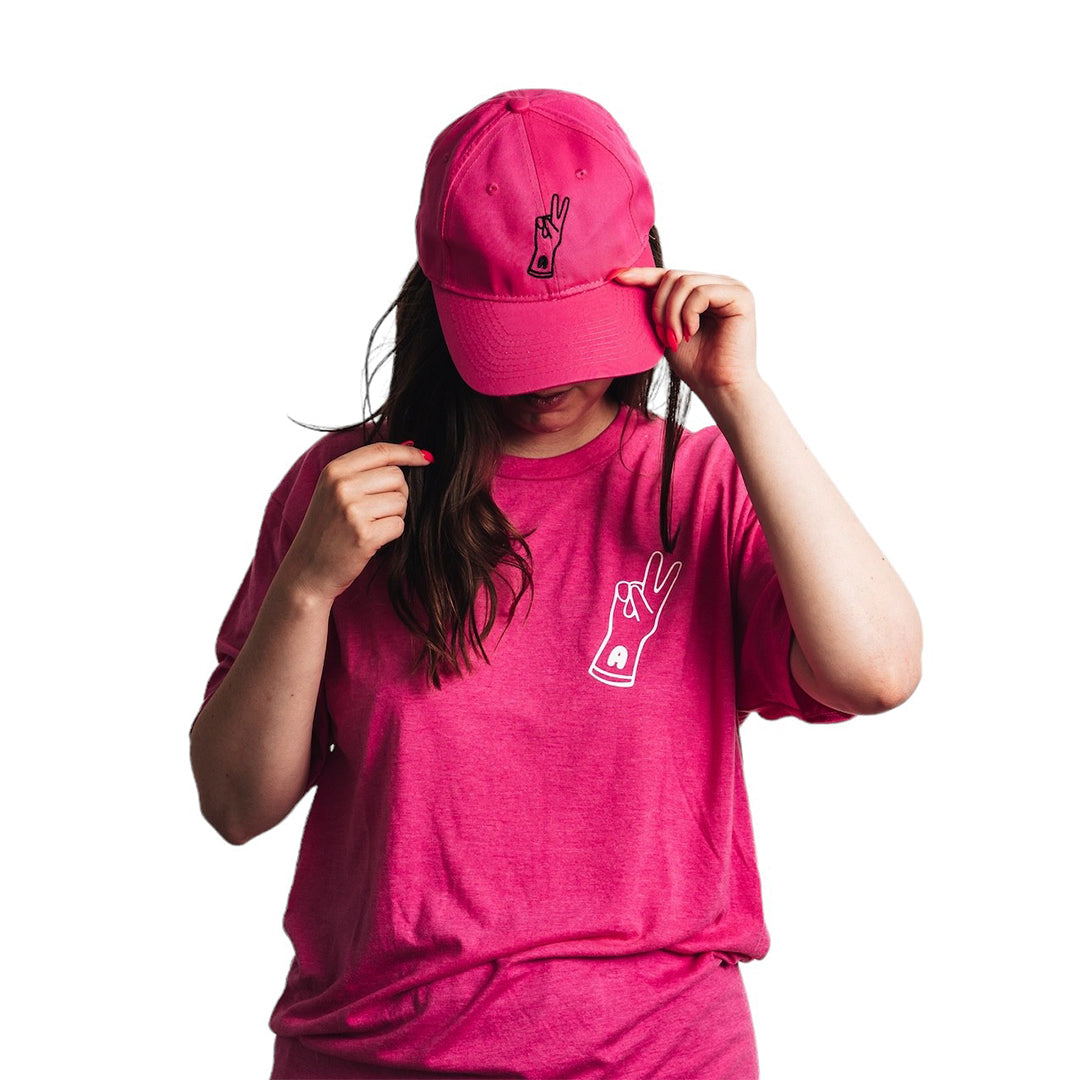 Auri's Neon Pink Baseball Hat with Auri Logo