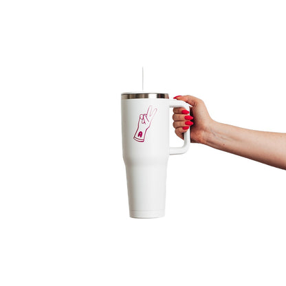 Auri's 40 Oz Insulated Travel Mug with Straw Lid