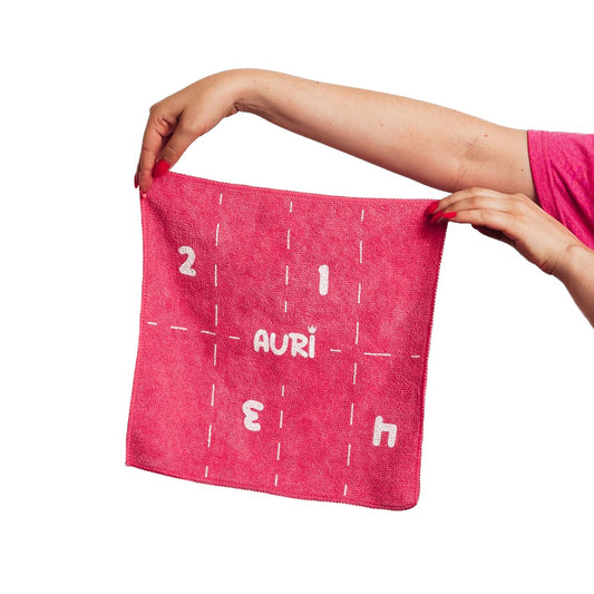 Auri's Microfiber Cloth with Folding Guide (Pink)